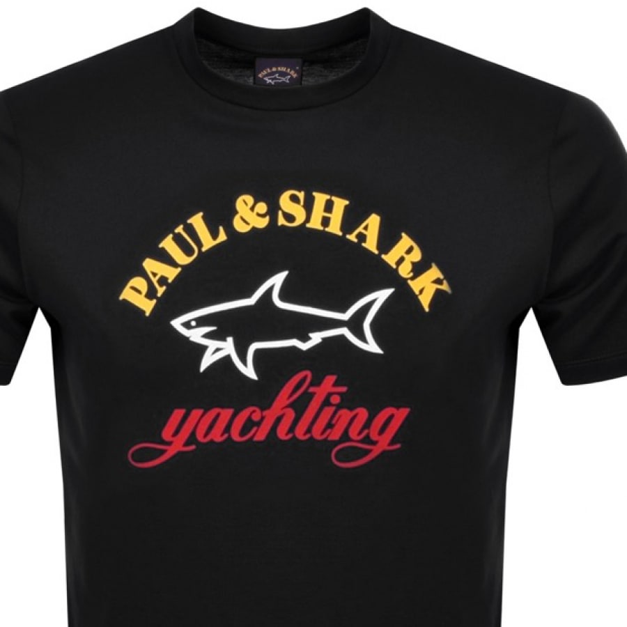 Alternative Image for ProductPaul And Shark Logo T Shirt Black2